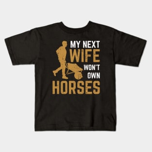 Funny Horse Farm Horseman Horseback Riding Gift Kids T-Shirt